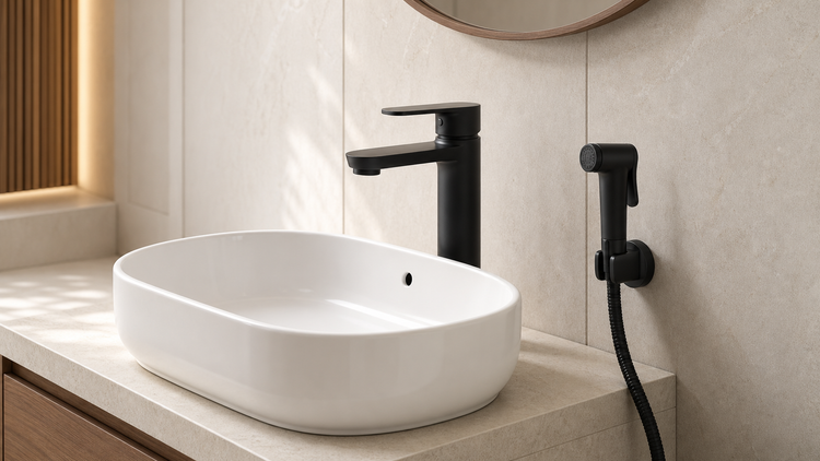Lavabo bataryası ve el duşunu bir araya getiren kullanışlı setleri keşfedin. Esnek kullanım ve kolay temizlik avantajından yararlanın.