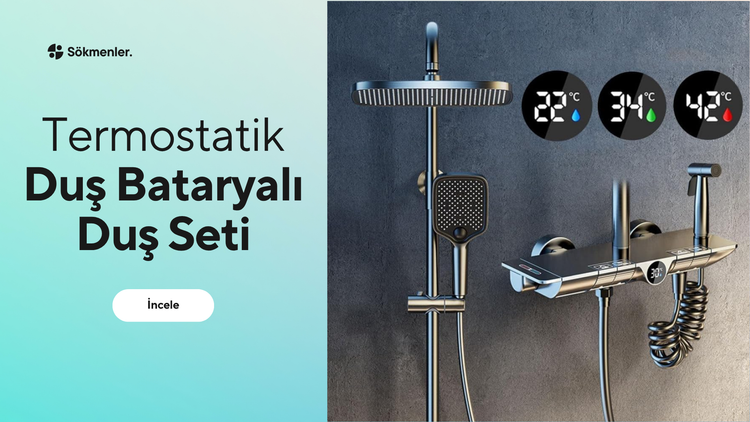 Termostatik Duş Bataryalı Duş Sistemi