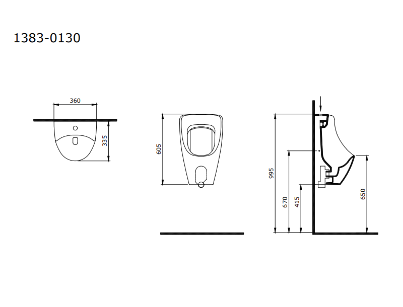 Bocchi Taormina Arch Pisuvar Üstten Su Girişli, Mat Bronz