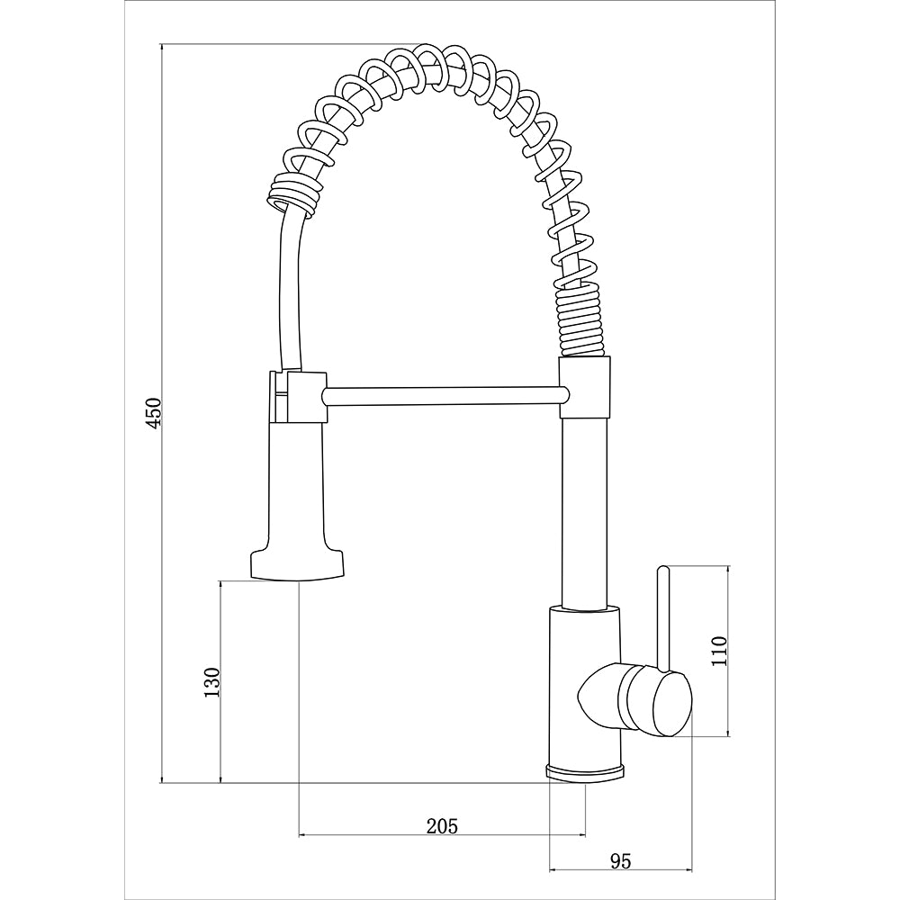 fleko-spring-siyah-spiralli-mutfak-eviye-bataryasi