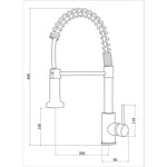 fleko-spring-siyah-spiralli-mutfak-eviye-bataryasi