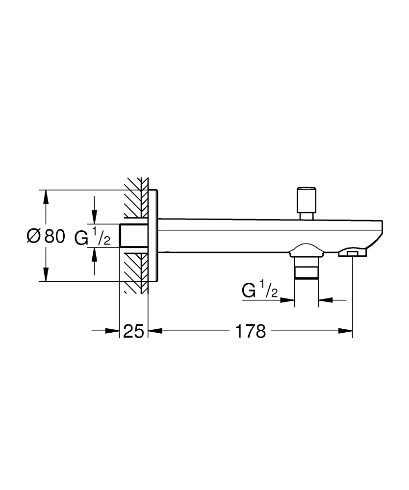 Grohe BauContemporary Yön Değiştiricili Çıkış Ucu