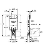 Grohe Uniset İnce Uniset İnce Gömme Rezervuar