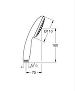 Grohe Tempesta 110 El Duşu, 1 Akışlı