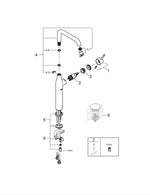 Grohe Essence Tezgah Üstü Lavabo Bataryası (XL-Boy), Hayalet Siyah