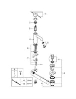 Grohe Essence New Lavabo Bataryası, Sifon Kumandalı, Fırçalı Sert Grafit