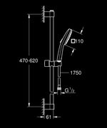 Grohe Tempesta Cube 110 Sürgülü Duş Seti, 2 Akışlı, Mat Siyah