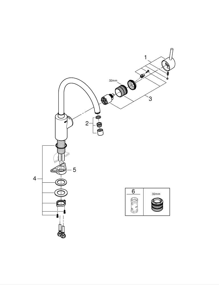Grohe Concetto Eviye Bataryası