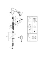 Grohe Bau Cosmopolitan Fotoselli Lavabo Bataryası (Elektrikli-, Çift Su Girişli)