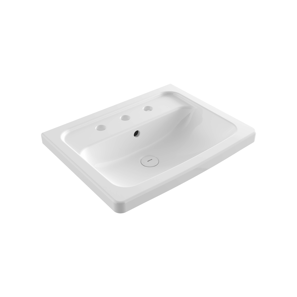 1004-001-0127 Bocchi Taormina Pro Etajerli Lavabo 66 cm Üç Armatür Delikli