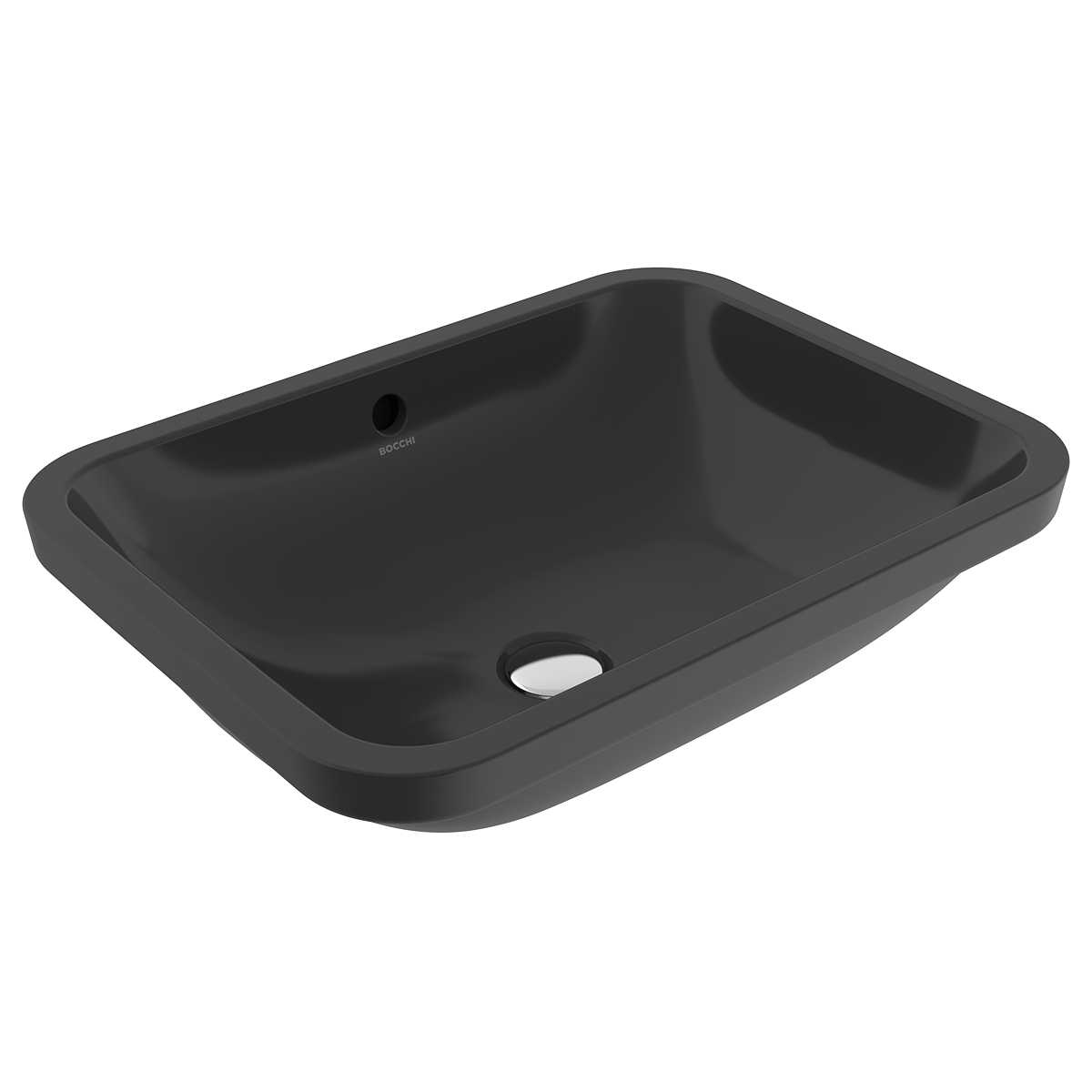 1006-005-0125 Bocchi Scala 55 cm Tezgahaltı Lavabo Parlak Siyah