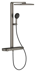 Grohe Rainshower Aqua Pure SmartControl Duş Sistemi, Duvara Monte, Termostatik Bataryalı Duş Kolonu, Fırçalı Sert Grafit - GROHE 100961AL00