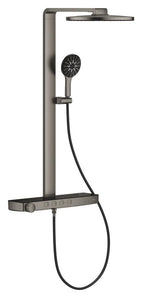Grohe Rainshower Aqua Pure SmartControl Duş Sistemi, Duvara Monte, Termostatik Bataryalı Duş Kolonu, Fırçalı Sert Grafit - GROHE 100964AL00