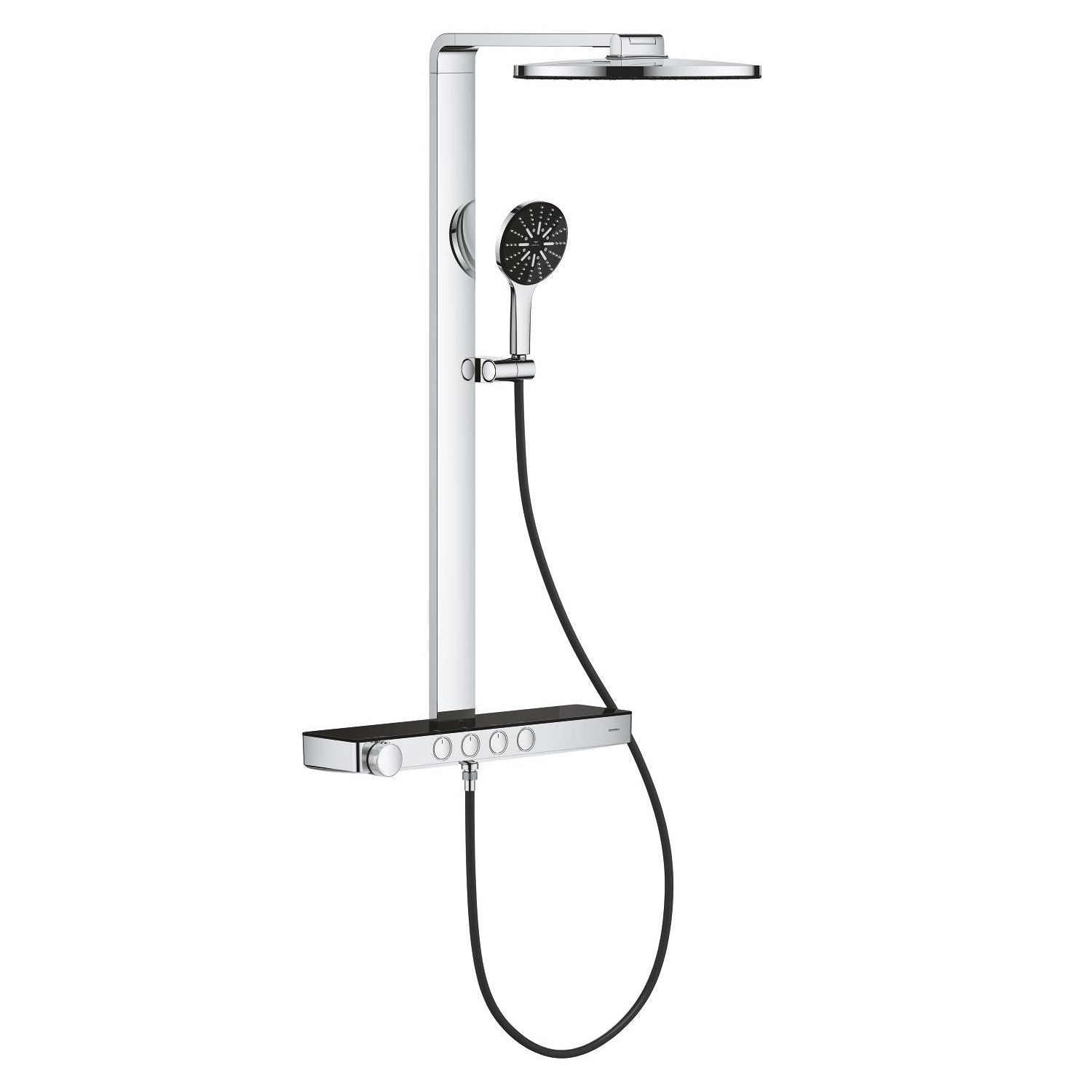 Grohe Rainshower Aqua Pure SmartControl Duş Sistemi, Duvara Monte, Termostatik Bataryalı Duş Kolonu, Siyah-Krom - alternatif görünüm - GROHE 100964KI00