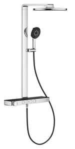 Grohe Rainshower Aqua Pure SmartControl Duş Sistemi, Duvara Monte, Termostatik Bataryalı Duş Kolonu, Siyah-Krom - GROHE 100964KI00