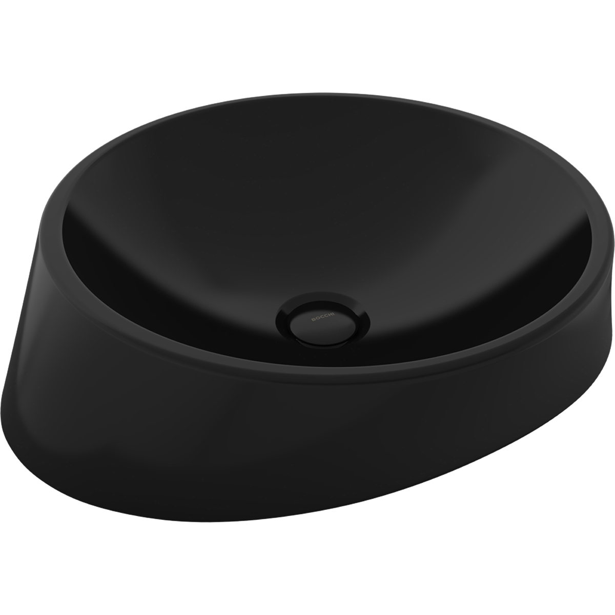 1010-005-0125 Bocchi Venezia 56 cm Çanak Lavabo Parlak Siyah