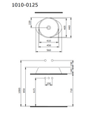 Bocchi Venezia 56 cm Çanak Lavabo Mat Siyah