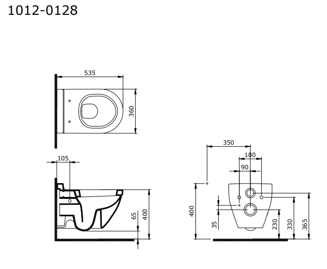 Bocchi Taormina Arch Asma Klozet Parlak Burgonya Bordosu