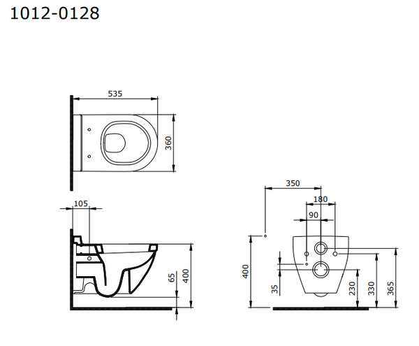 Bocchi Taormina Arch Asma Klozet Parlak Burgonya Bordosu
