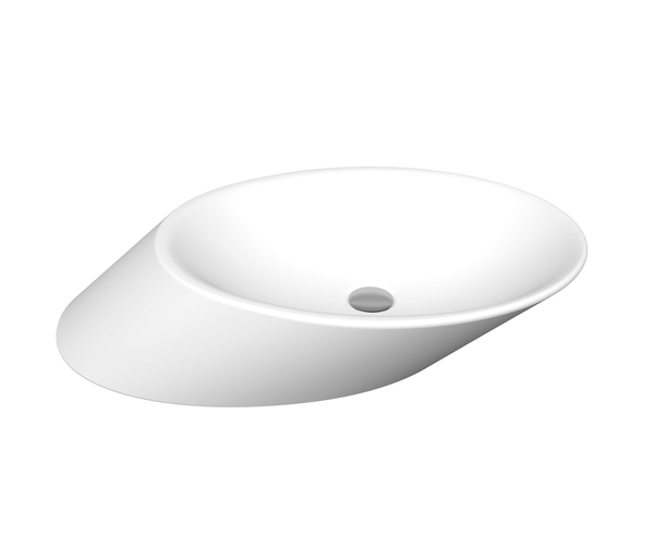 1013-002-0125 Bocchi Vessel Yatay Çanak Lavabo 72 cm Mat Beyaz