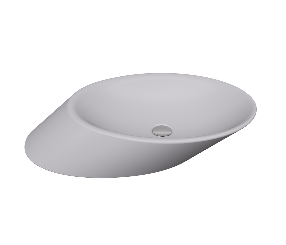 1013-006-0125 Bocchi Vessel Yatay Çanak Lavabo 72 cm Mat Gri