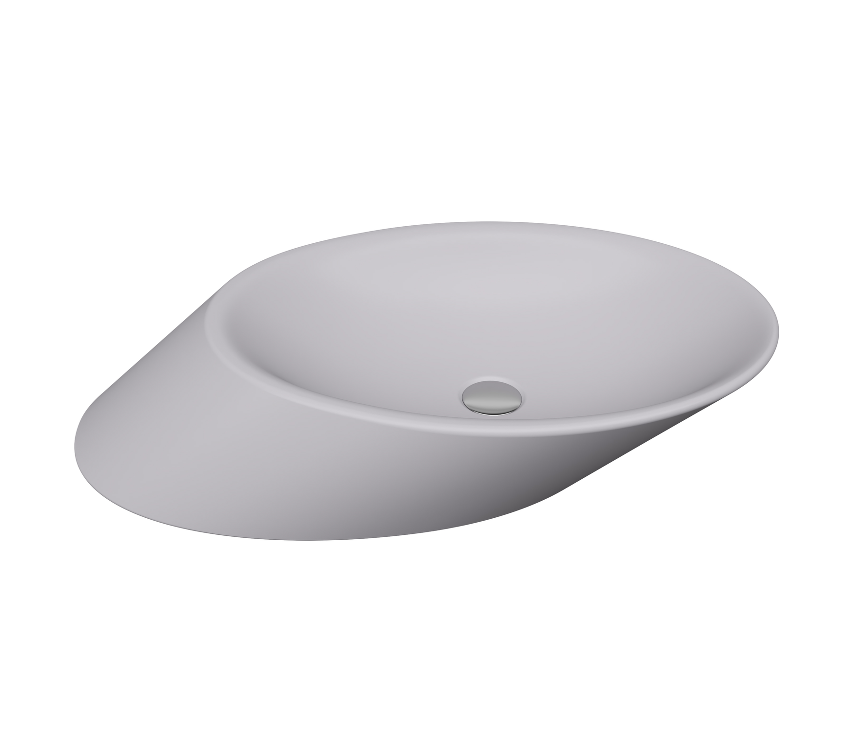 1013-006-0125 Bocchi Vessel Yatay Çanak Lavabo 72 cm Mat Gri