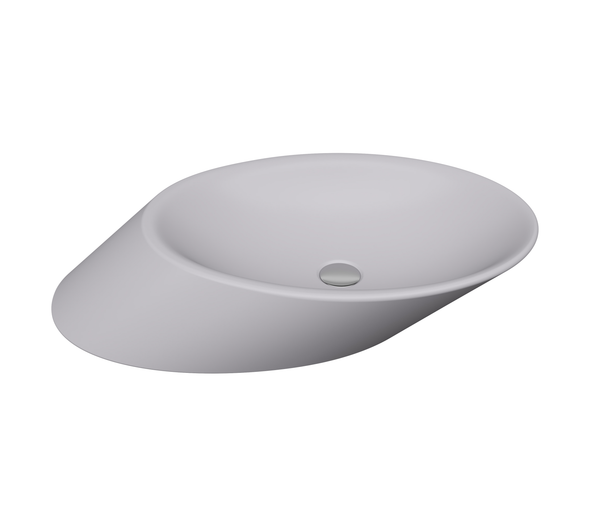 1013-006-0125 Bocchi Vessel Yatay Çanak Lavabo 72 cm Mat Gri