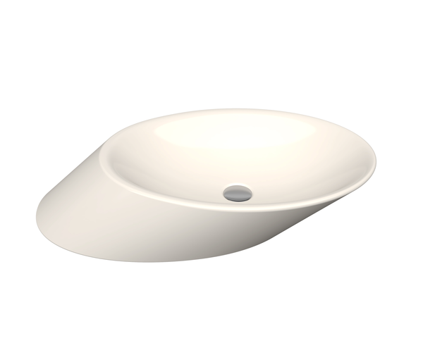 1013-014-0125 Bocchi Vessel Yatay Çanak Lavabo 72 cm Parlak Bisküvi