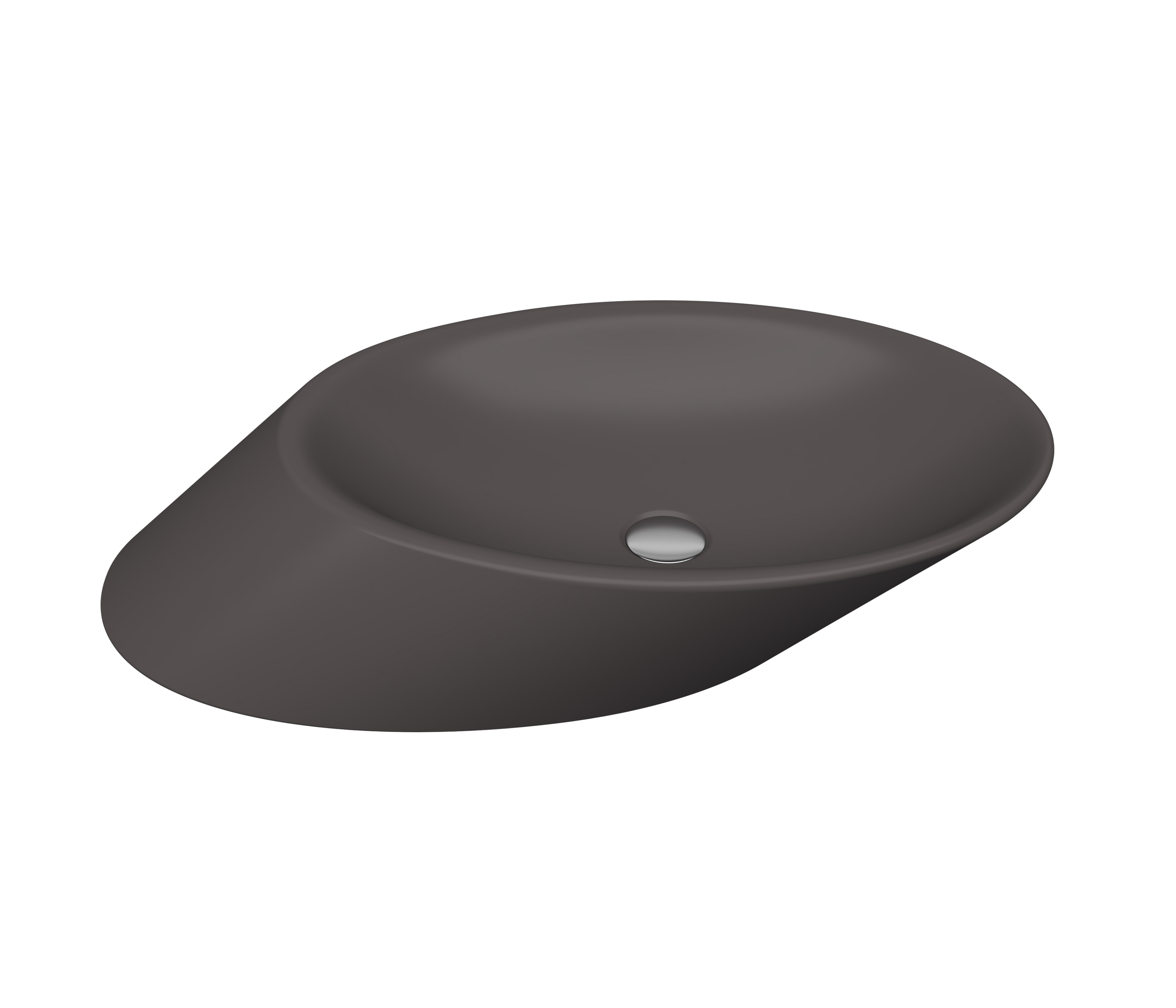 1013-020-0125 Bocchi Vessel Yatay Çanak Lavabo 72 cm Mat Antrasit