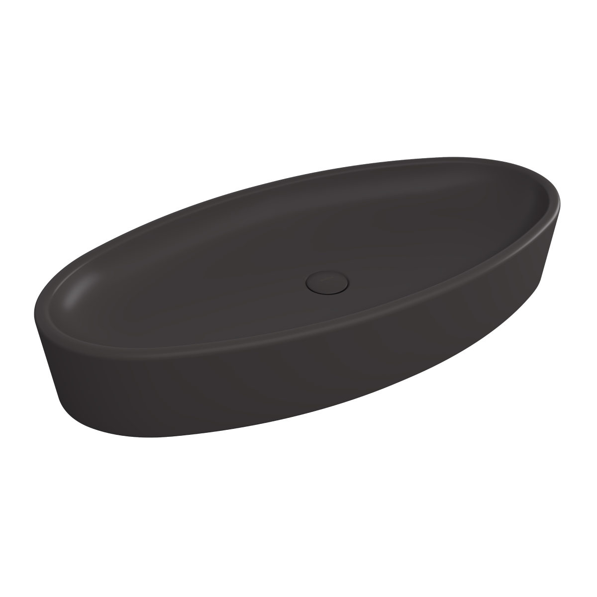 1014-020-0125 Bocchi Vessel Elips Çanak Lavabo 85 cm Mat Antrasit