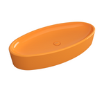 1014-021-0125 Bocchi Vessel Elips Çanak Lavabo 85 cm Parlak Mandalina Sarısı