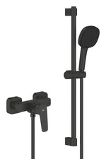 Grohe Cubeo Duş Bataryası ve Sürgülü El Duşu Seti, Mat Siyah - GROHE 1018252430