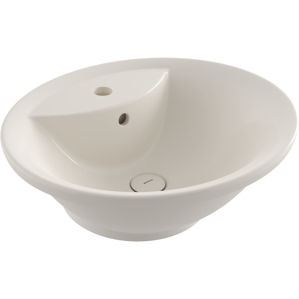 1046-014-0126 Bocchi Verona 50 cm Parlak Bisküvi Tezgah Üstü Lavabo