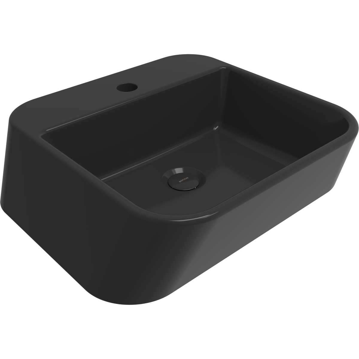1074-005-0126 Bocchi Firenze Çanak Lavabo 50 cm Parlak Siyah