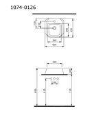 Bocchi Firenze Çanak Lavabo 50 cm Parlak Turuncu