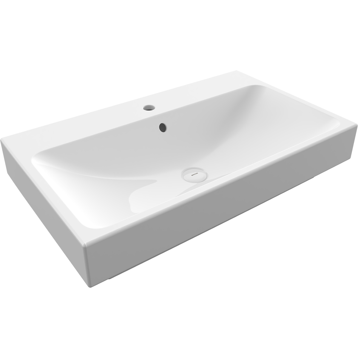 1078-001-0126 Bocchi Scala 80 cm Parlak Beyaz Lavabo