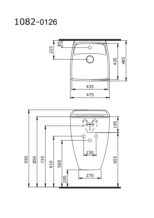 Bocchi Firenze Asma Monoblok Lavabo Mat Siyah