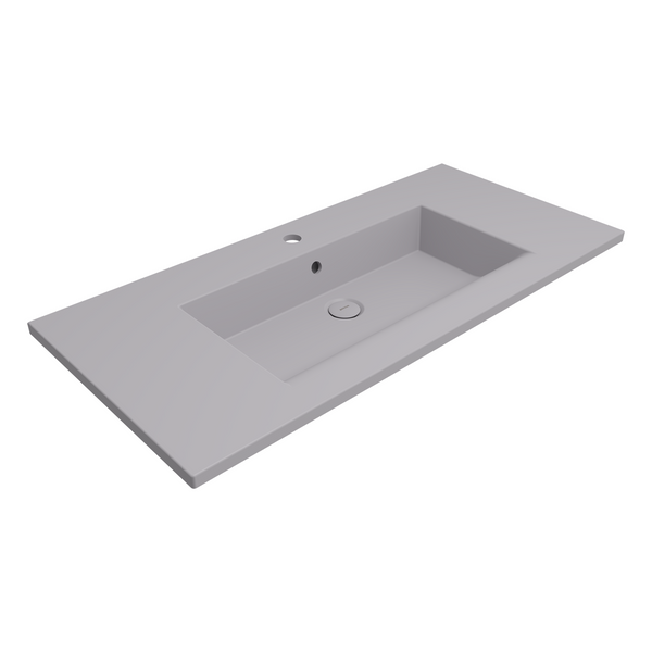 1105-006-0126 Bocchi Milano Etajerli Lavabo 100 cm Mat Gri