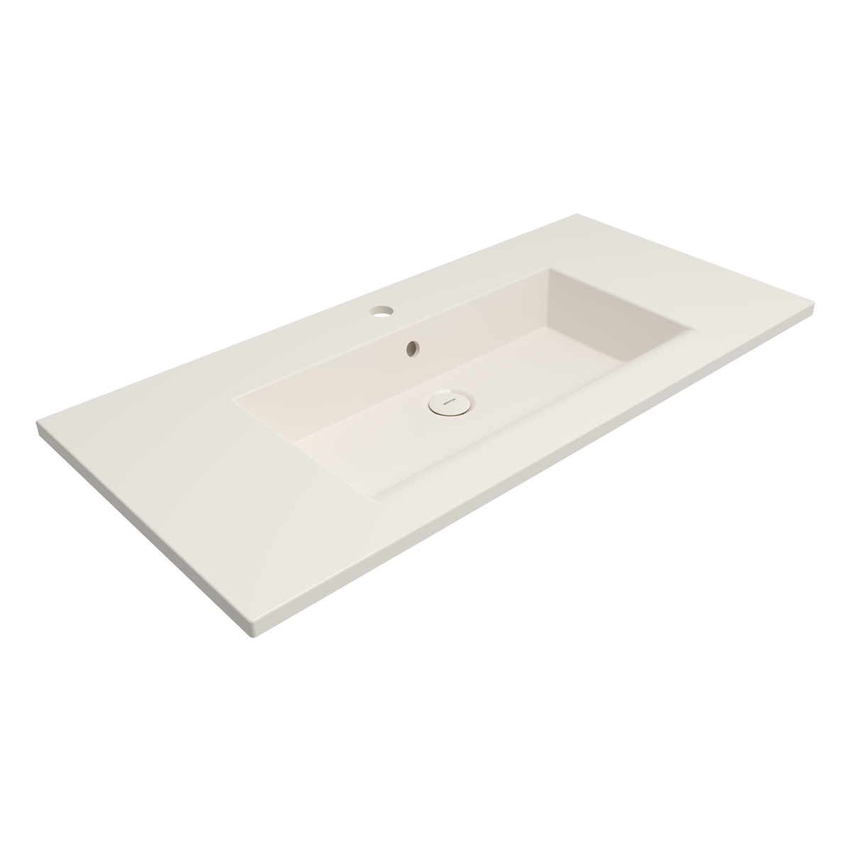 1105-014-0126 Bocchi Milano Etajerli Lavabo 100 cm Parlak Bisküvi