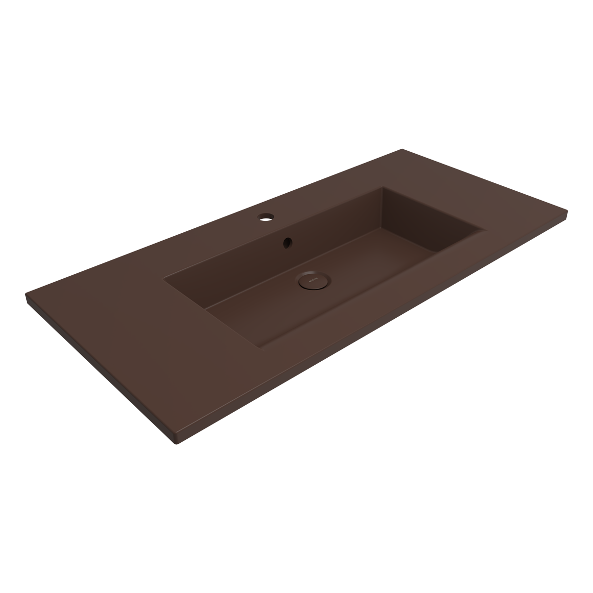 1105-025-0126 Bocchi Milano Etajerli Lavabo 100 cm Mat Kahve