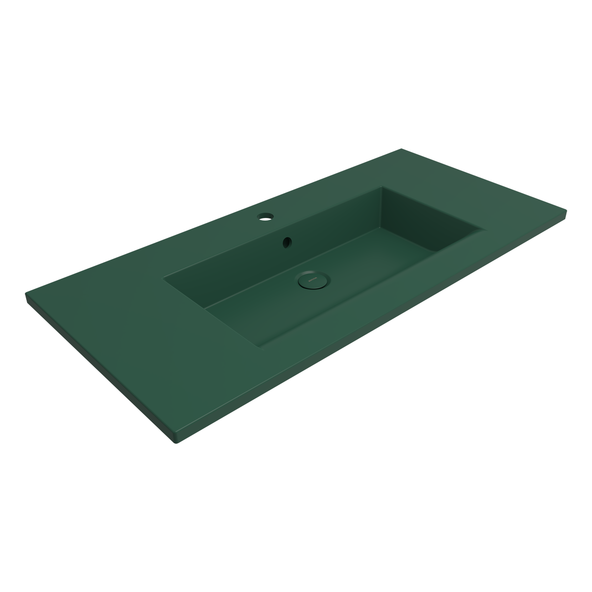 1105-027-0126 Bocchi Milano Etajerli Lavabo 100 cm Mat Yeşil
