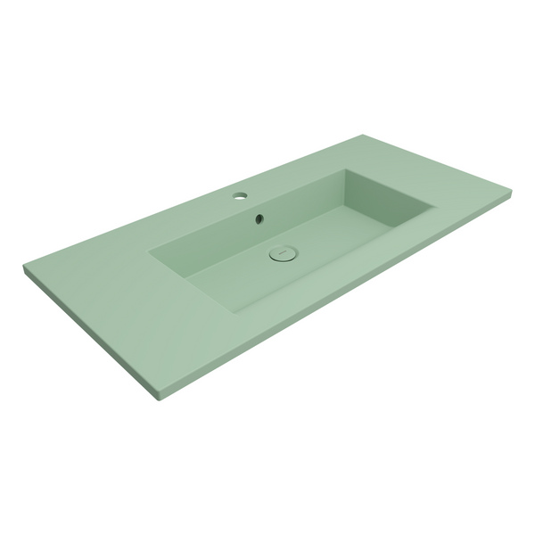 1105-033-0126 Bocchi Milano Etajerli Lavabo 100 cm Mat Mint Yeşil