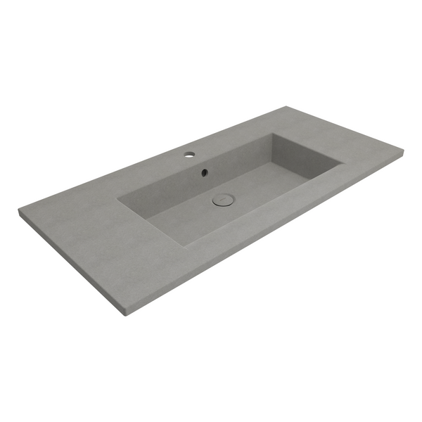 1105-069-0126 Bocchi Milano Etajerli Lavabo 100 cm Mat Beton