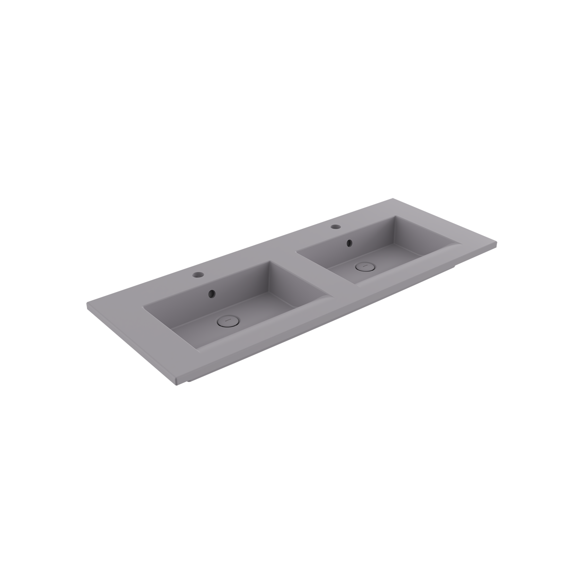 1111-006-0126 Bocchi Milano Çift Gözlü Lavabo 120 cm Mat Gri