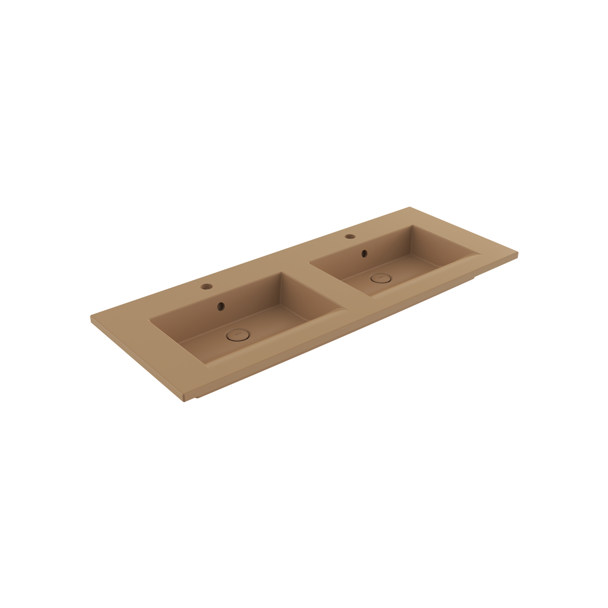 1111-011-0126 Bocchi Milano Çift Gözlü Lavabo 120 cm Mat Kaşmir