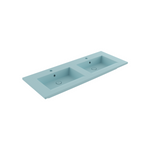 1111-029-0126 Bocchi Milano Çift Gözlü Lavabo 120 cm Mat Buz Mavisi