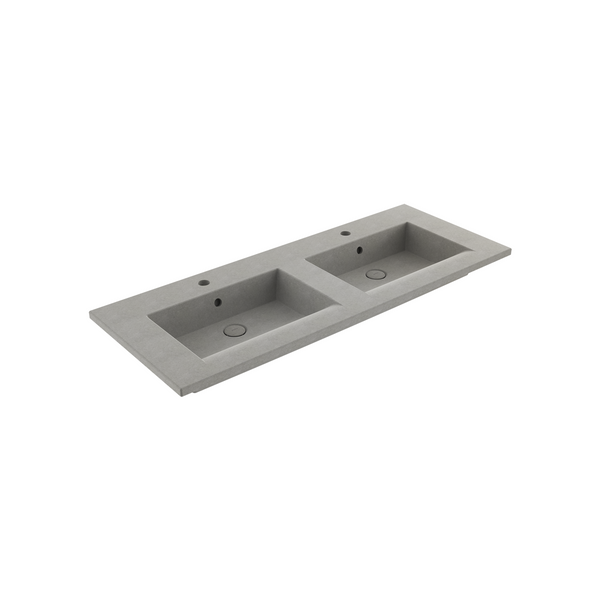 1111-069-0126 Bocchi Milano Çift Gözlü Lavabo 120 cm Mat Beton