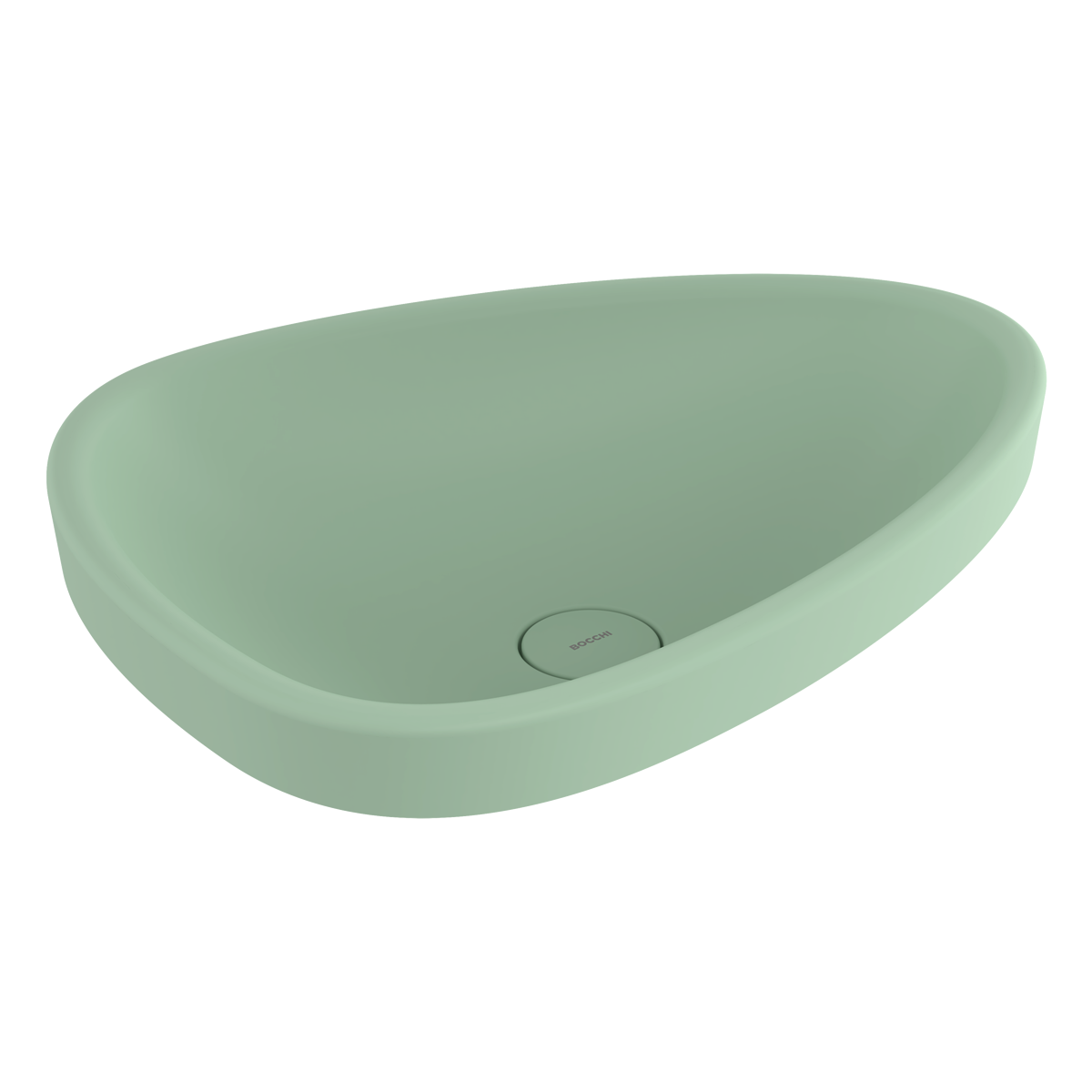 1112-033-0125 Bocchi Etna 58 cm Tezgah Üstü Lavabo Mat Mint Yeşil