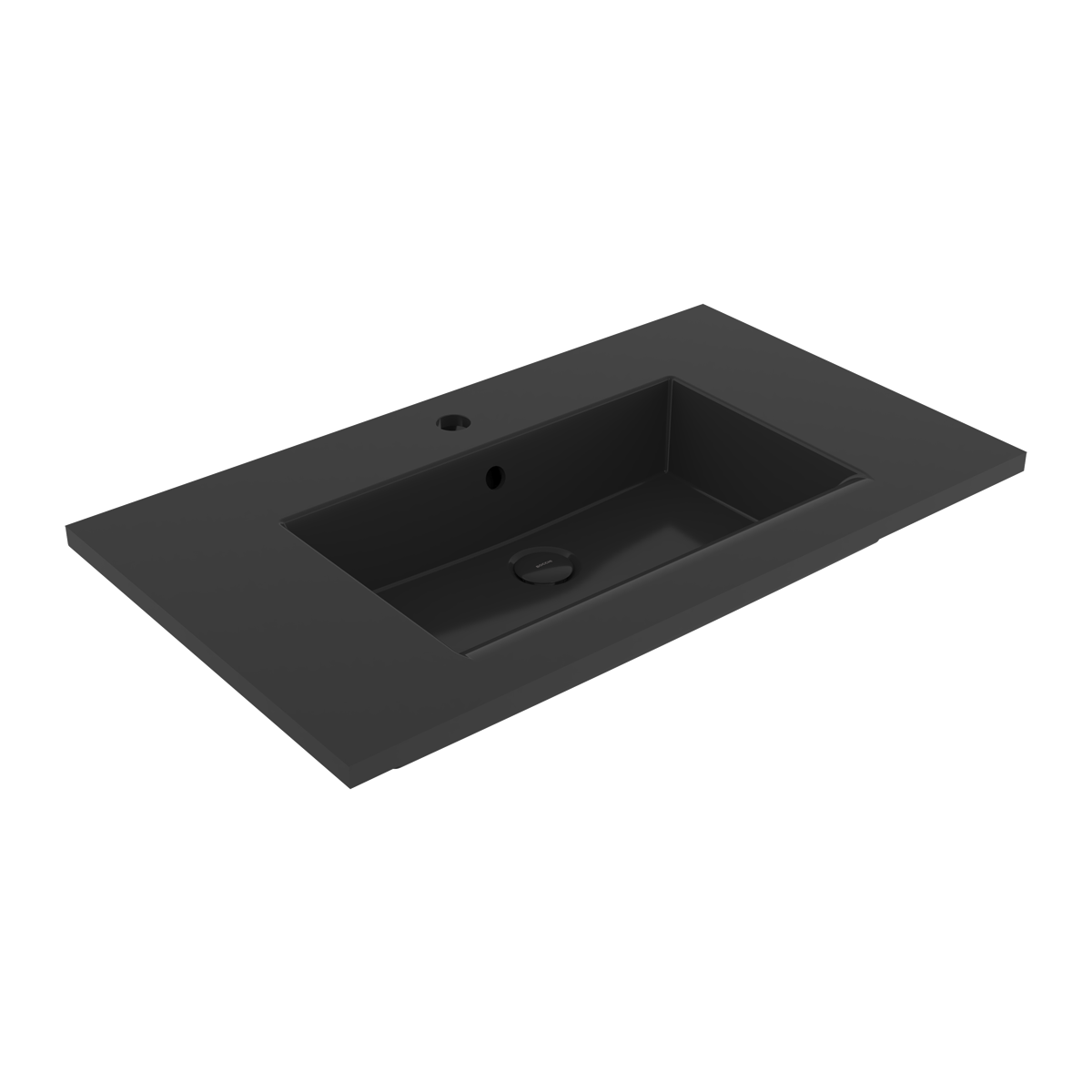 1113-005-0126 Bocchi Milano Etajerli Lavabo 80 cm Parlak Siyah
