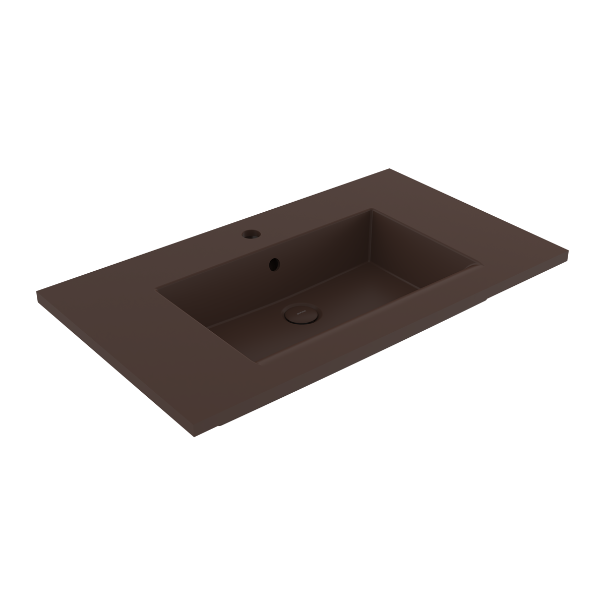 1113-025-0126 Bocchi Milano Etajerli Lavabo 80 cm Mat Kahve